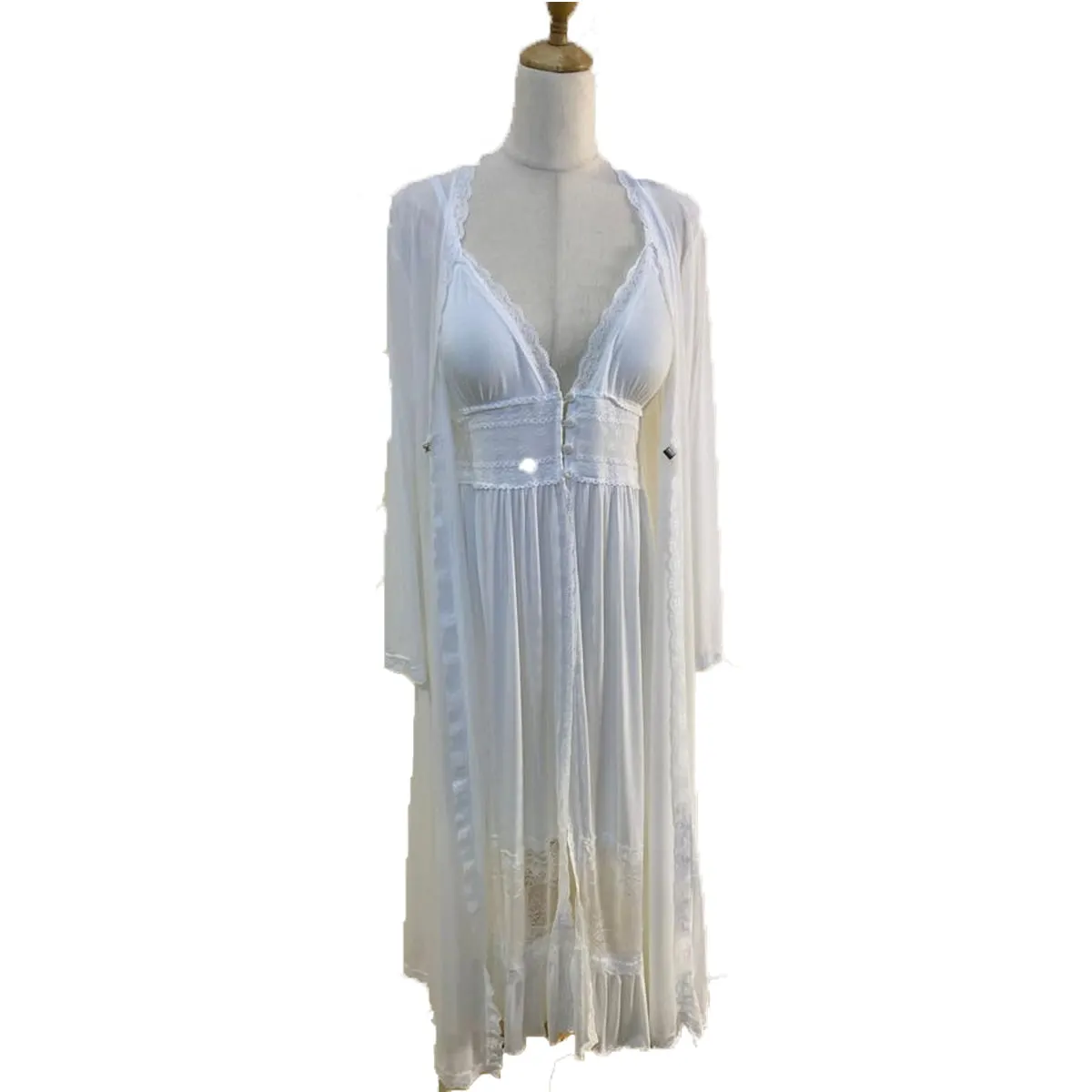 Caprisious Long fairy skirt French court dress Sleepwear