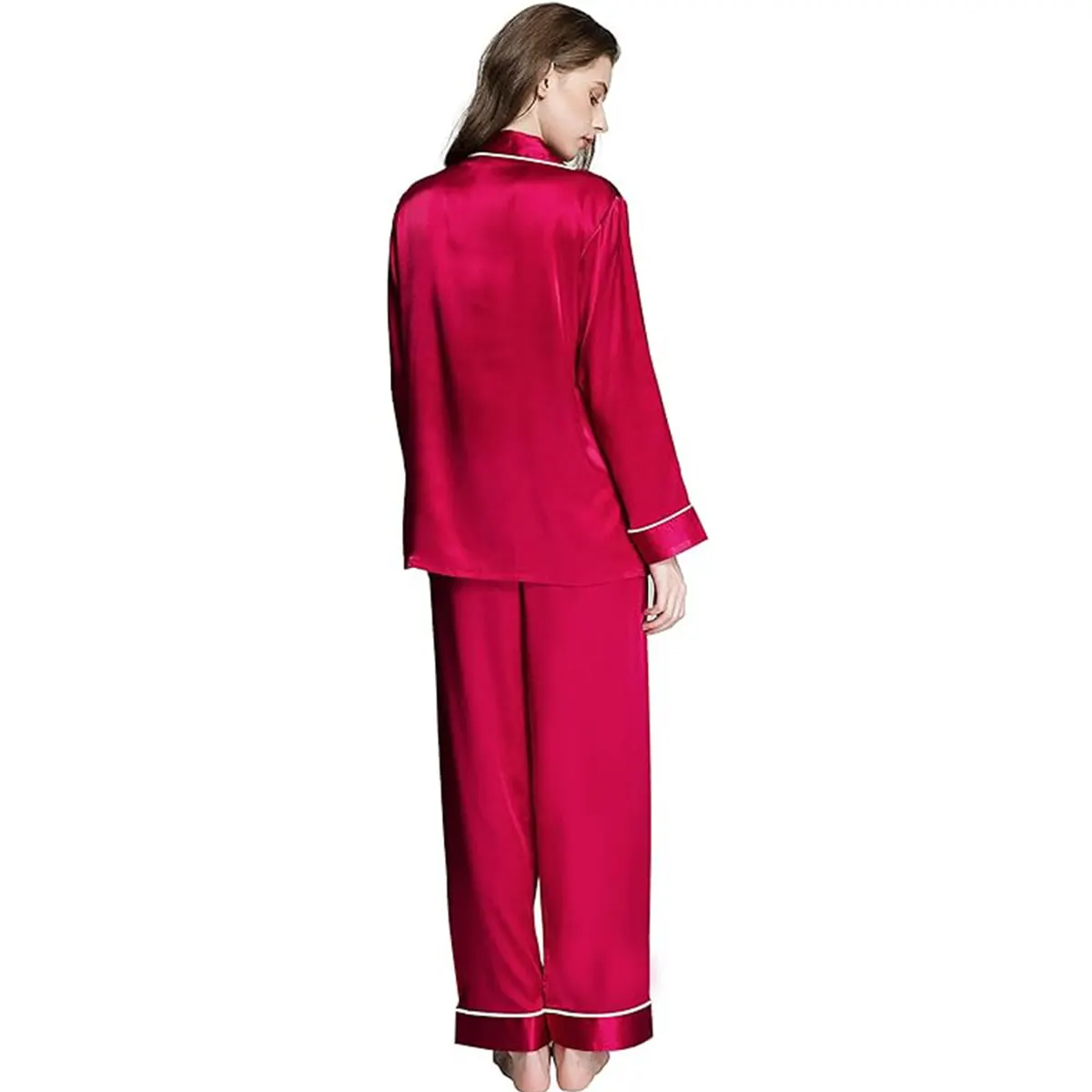 Caprisious Women’s Full Sleeve Silk Satin Pajama Set — photo 5