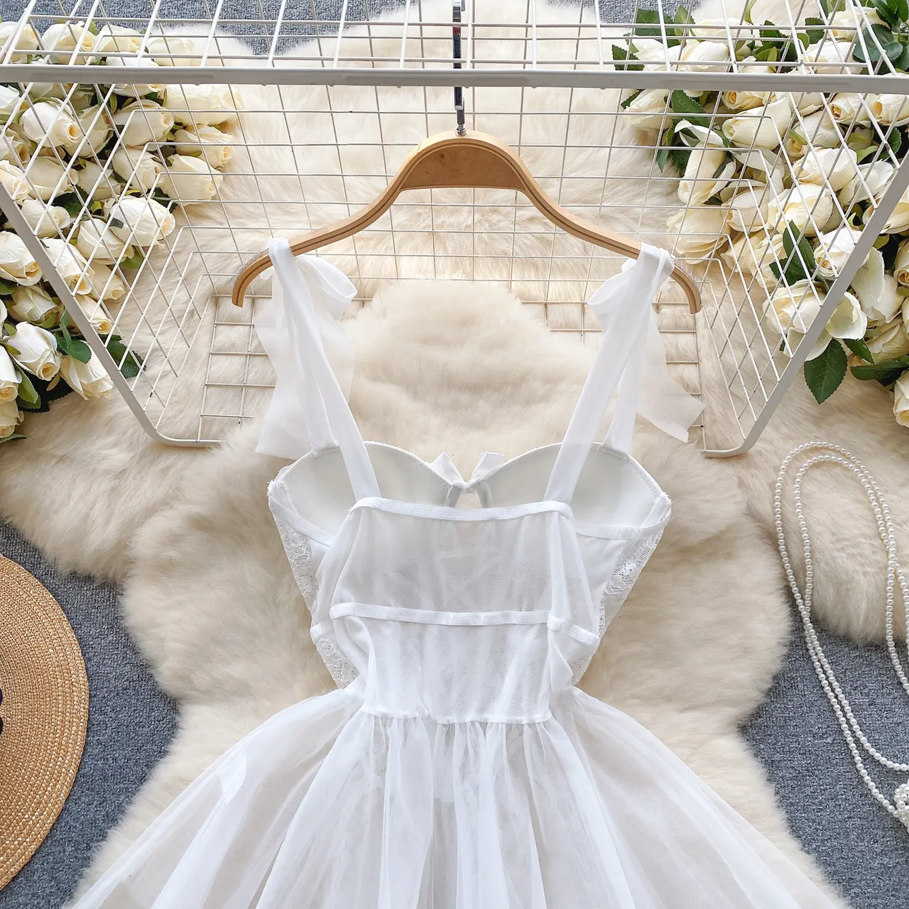 Caprisious Elegant Lace Corset Dress with Adjustable Straps and Matching Bottoms — photo 3